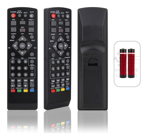 Control Remoto Decodificador Compatible Con Coby Dtv-800