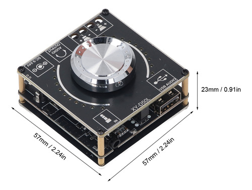 Placa Amplificadora De Potencia Digital Bt 2x50w Bt5.1 Ampli
