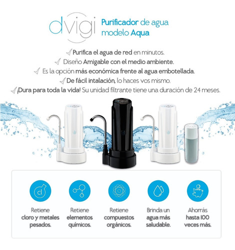 Imagen 4 de 10 de Filtro Purificador De Agua Aqua Dvigi Dura 14000l/18meses