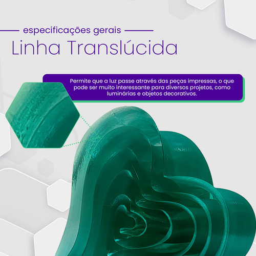 Filamento Pla Voolt3d - Translucido - 1kg - Marrom Coca-cola Cor Marrom Coca-cola Translucido