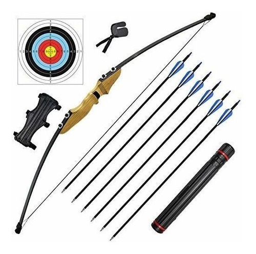 Archery Recurve Bow And Arrow Set For Adults 30 40 Lbs Tradi