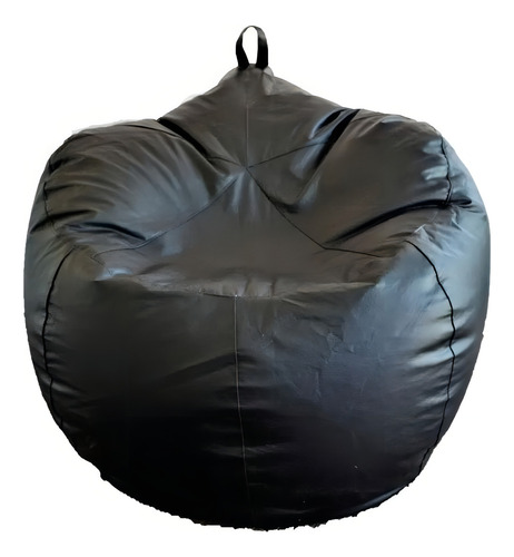 Sillón Puff Oval Confortable Mediano Color Negro