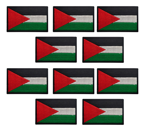 10 Parches Con La Bandera De Palestina, Brazaletes Con Insig