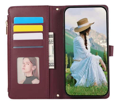 Funda Para Oppo A52/a92/a72 4g, Funda Protectora Tipo Cartera, Tarjetero Con Cremallera, Bolso De Mano