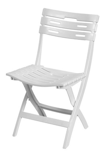 Cadeira De Plastico Dobrável Bahamas Piscina Branca Externa
