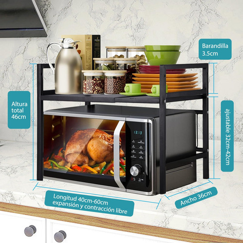 Estante De Microondas Extensible Estantes Para Horno Cocina