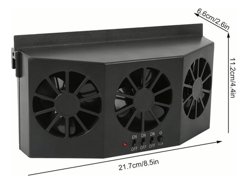 Portátil Solar Coche Ventilador Automóvil Ventilación Ve