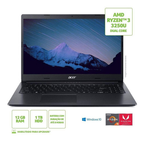 Notebook Acer Aspire 3 A315-23-r0ld Amd Ryzen 5 12gb 1tb