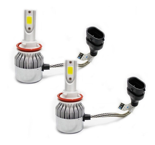 Kit Lâmpadas Ultra Led Full H11 6000k 8000lm Efeito Xenon