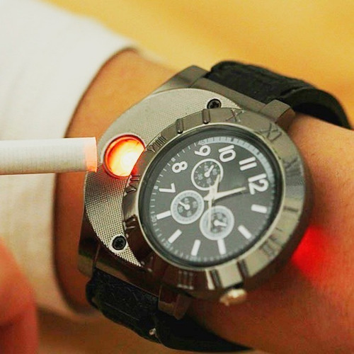 Reloj Encendedor Electronico Recargable Usb Con Sensor
