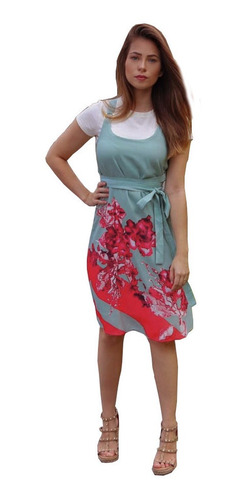 Imagem 1 de 2 de Salopete Midi Feminina Fascinius Fasciniu's Moda Evangelica
