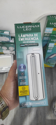 Lámpara Led De Emergencia Uso Interior Recargable 