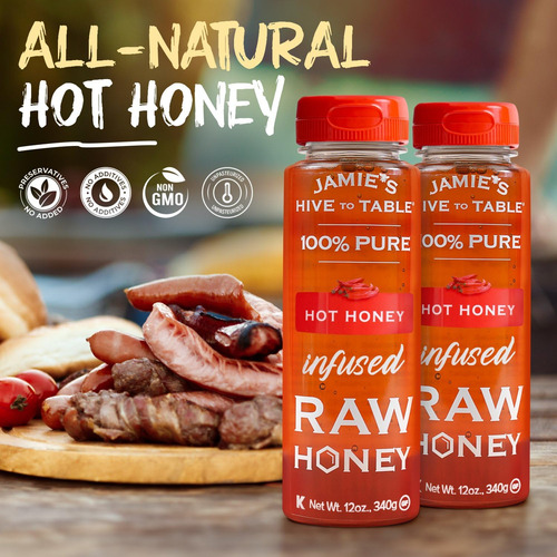 Miel Cruda 100% Natural Caliente Con Extracto De Pimiento Pi