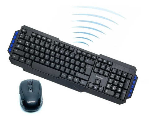 Imagen 1 de 3 de Combo Teclado Multimedia Y Mouse Inalámbrico Solarmax Km304w