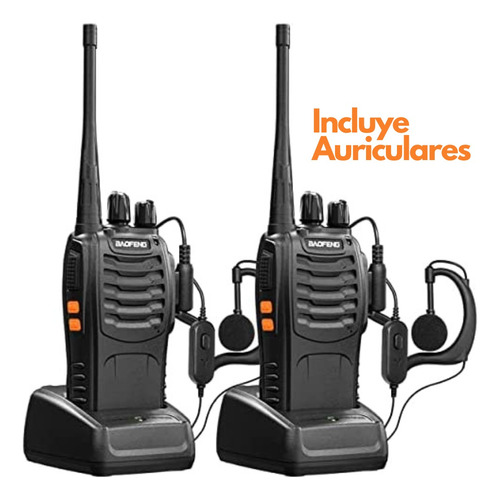 2 Walkie Talky Handys Baofeng 888s Kit Completos Auriculares