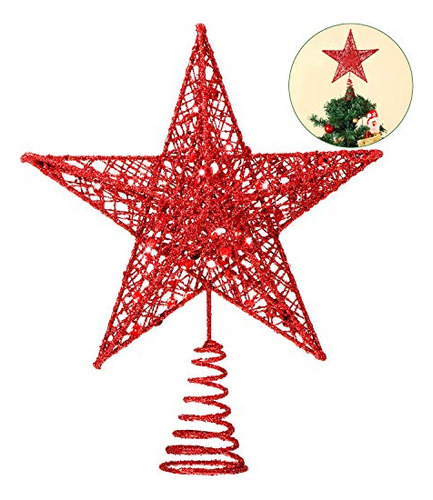 10 Pulgadas Árbol De Navidad Estrella Topper Navidad Bmh3w