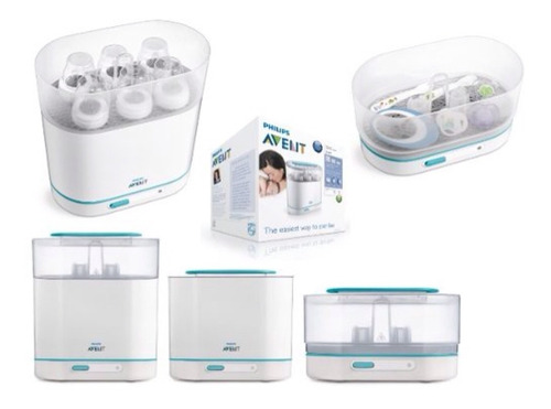 Esterilizador Philips Avent 3-1 Eléctrico Vapor + 3 Teteros 