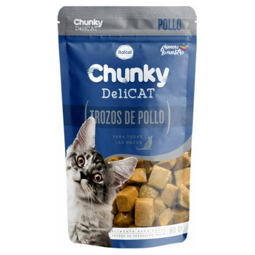 Chunky Delicat Trozos Pavo Y Pollo | Comida Gatos 100 G 4x3