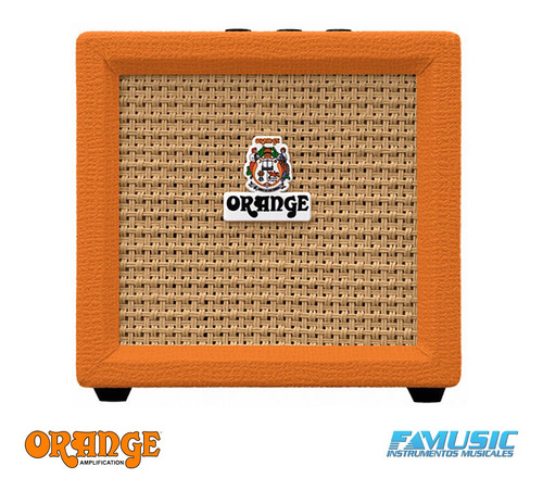 Imagen 2 de 10 de Amplificador De Guitarra Electrca Orange Crush Cr3 Mini 3w