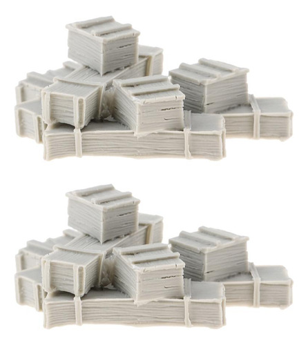 2pcs Cajas De Simulación De Resina Paisajismo Ferrocarril
