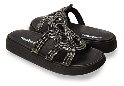 Sandália Feminina Gaspea Veneza Com Strass Moleca