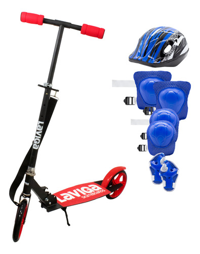 Scooter Juvenil Plegable Patín Del Diablo + Protecciones