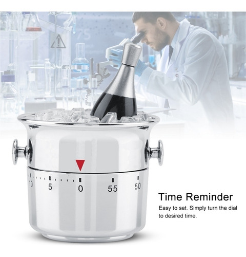 Temporizador De Cocina En Forma De Cubo 60 Minutos Acero Ino