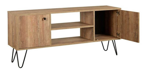 Imagen 2 de 6 de Rack Tv Dielfe Industrial Nórdico Mdf/hierro