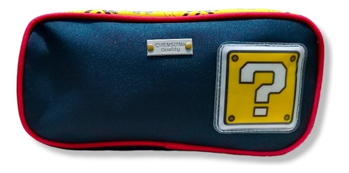 Lapicera Escolar Organizador Estuche Mario Bros Chenson Color Amarillo Liso