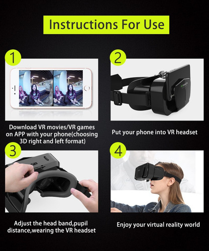 Gafas Realidad Virtual 3d Vr Shinecon G10 Con Control