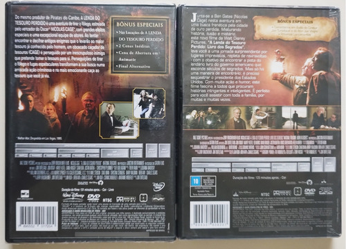 Dvd Coleçao A Lenda Do Tesouro Perdido (original Lacrado)