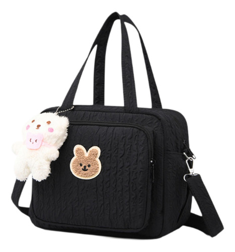 Elegante Bolso De Mano Para Pañales Para Mamás En Negro