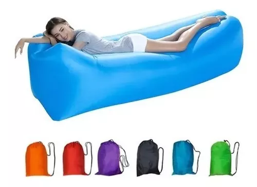 Arco iris los Cita Sillón Puff Colchon Inflable Playa Pileta Camping + Bolso Ct