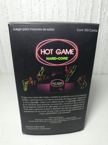 Juego De Bebida Cartas Hardcore Retos