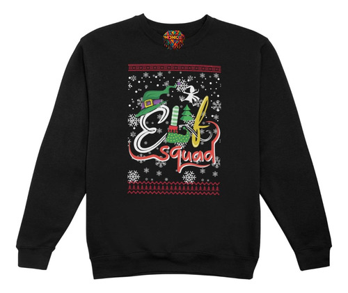 Sweater Navideño Estampado Elfo Navidad Dtf