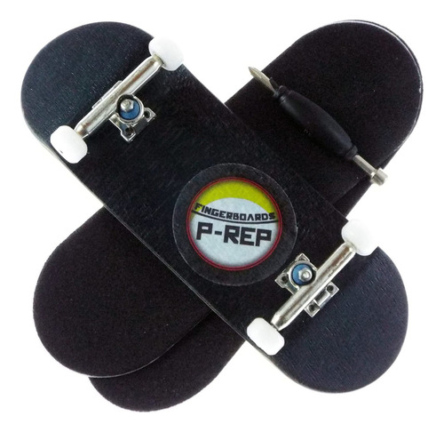 Patineta De Dedos P-rep Negro - Diapasón De Madera Sólid Dpd