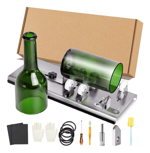 Cortador Botella Vidrio Base Metalica Kit Accesorios