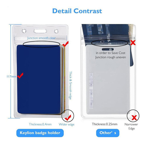 Protector De Credencial Vertical Protector De Etiqueta De No