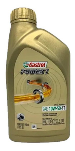 Lubricante Castrol Power 1 4t 10w50 Sintético - Motorides