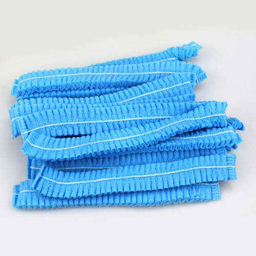 7 Protectoras Elásticas Para El Cabello 100x Nonwovens Azul