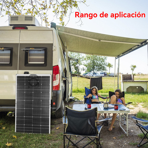 Powmr 20w 22v 1.2a Panel Solar Portátil Flexible Color Negro Voltaje De Circuito Abierto 21.6v Voltaje Máximo Del Sistema 18v POW-LTW 20W