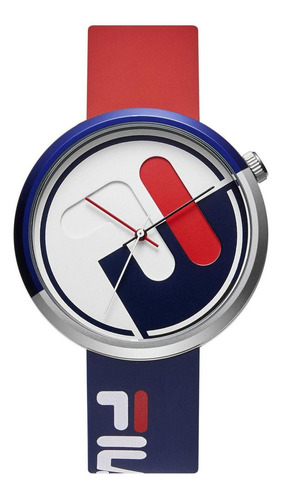 Reloj Fila 38-6106-003 Moderno Estilo Abstracto-blanco Color De La Correa Azul Con Rojo Color Del Bisel Azul Con Gris Color Del Fondo Blanco