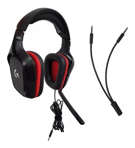 Audífonos estéreo con micrófono volteable para silenciar Logitech G332 para  juegos