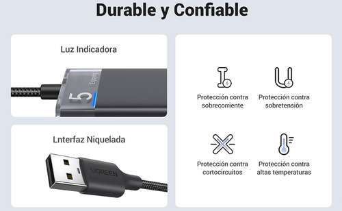 Hub Usb-c 4 En 1 Cm653 Ugreen Usb-a 3.0 Con Indicador Led 5g