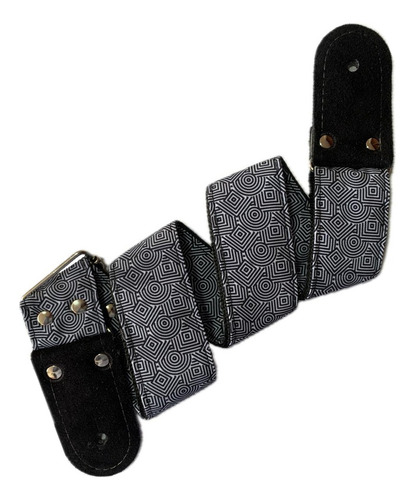 Strap Kidam Geométrico Retro - Thalí Para Guitarra O Bajo Color Multicolor