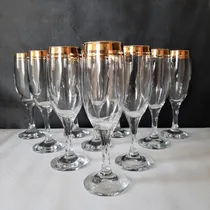Comprar Copas De Champagne Juego De 6 Copas C\u002Fvirola Dorada