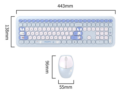 Juego De Teclado Y Ratón Mofii 606pro En Azul