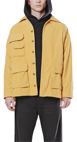 Chaqueta De Corderoy Luxo District Oversize Con Bolsillos