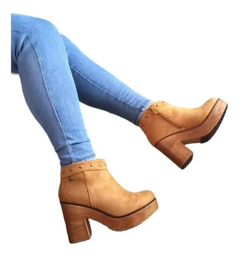 Botines Mujer, Modelo Simil Madera | Cuotas interés