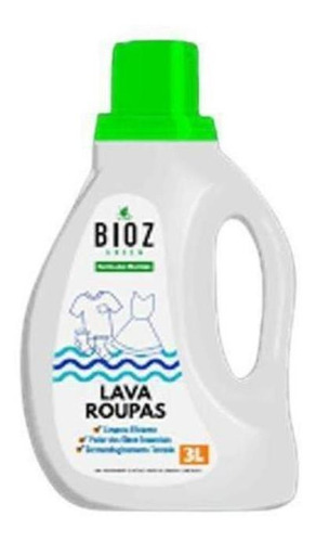 Kit 2x: Lava Roupas Super Concentrado Biodegradável Bioz 3l